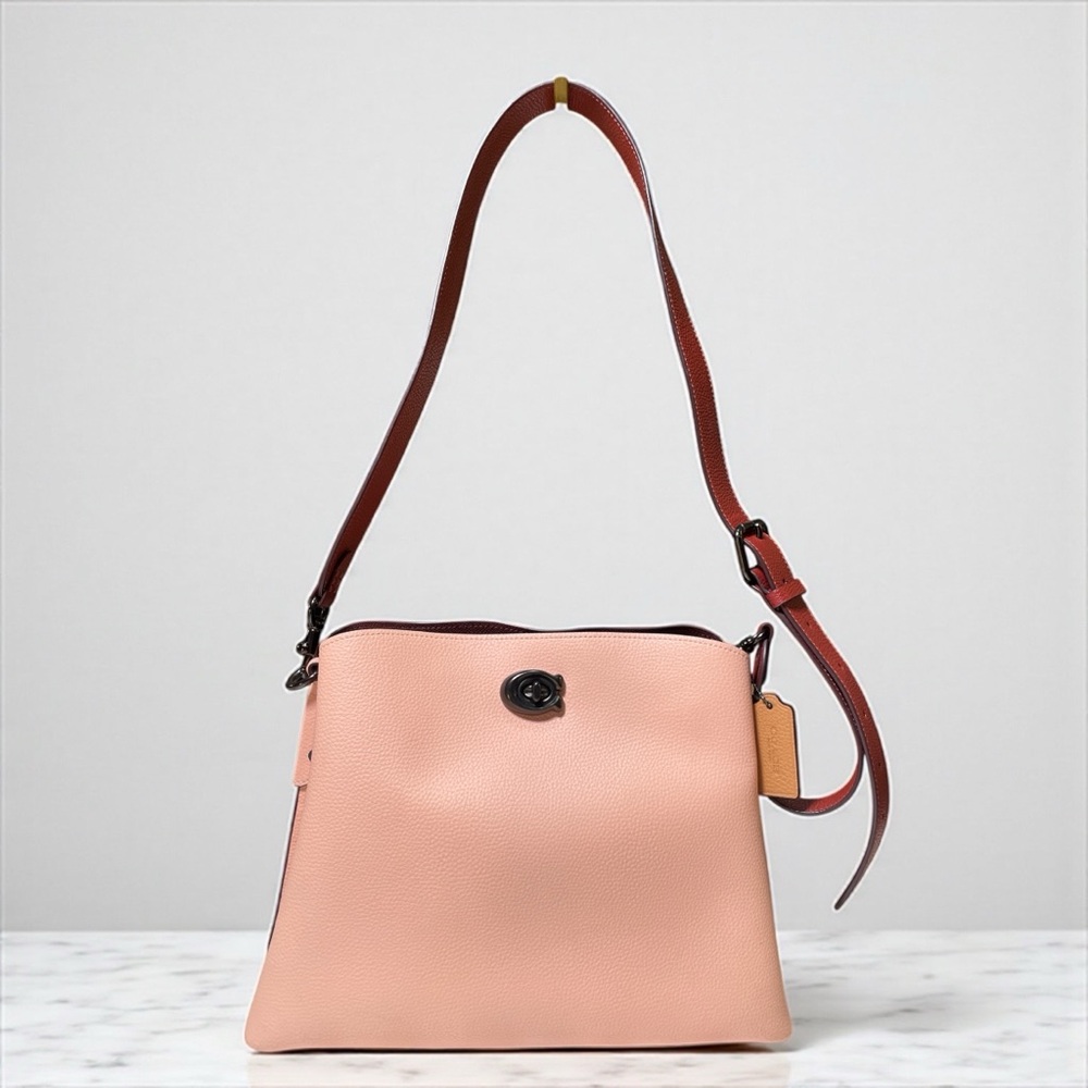 Coach Willow Bucket Crossbody in Peach Colorblock π EUC